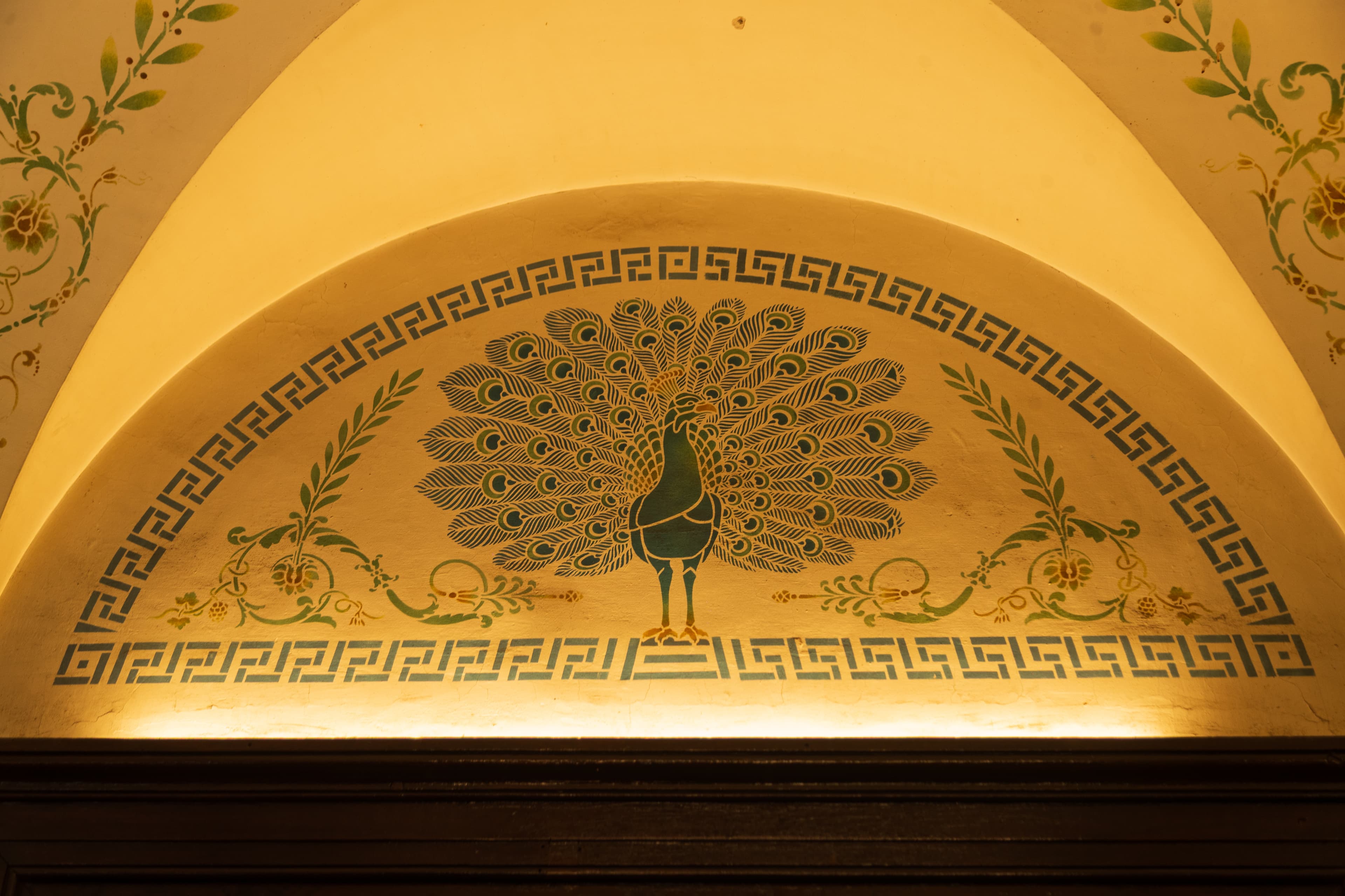 Peacock Glory on Palace Walls
