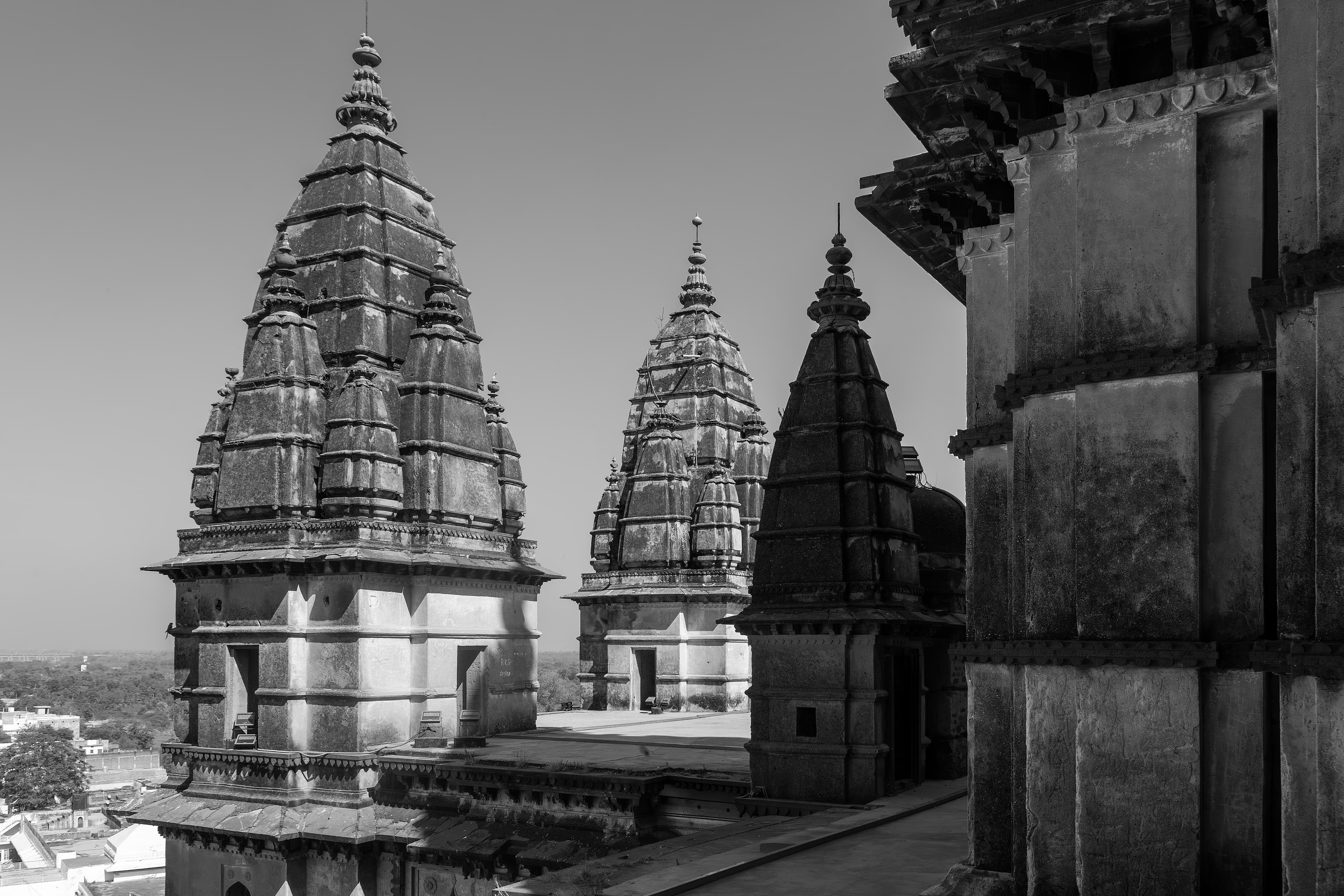 Black & White Grandeur of Orchha