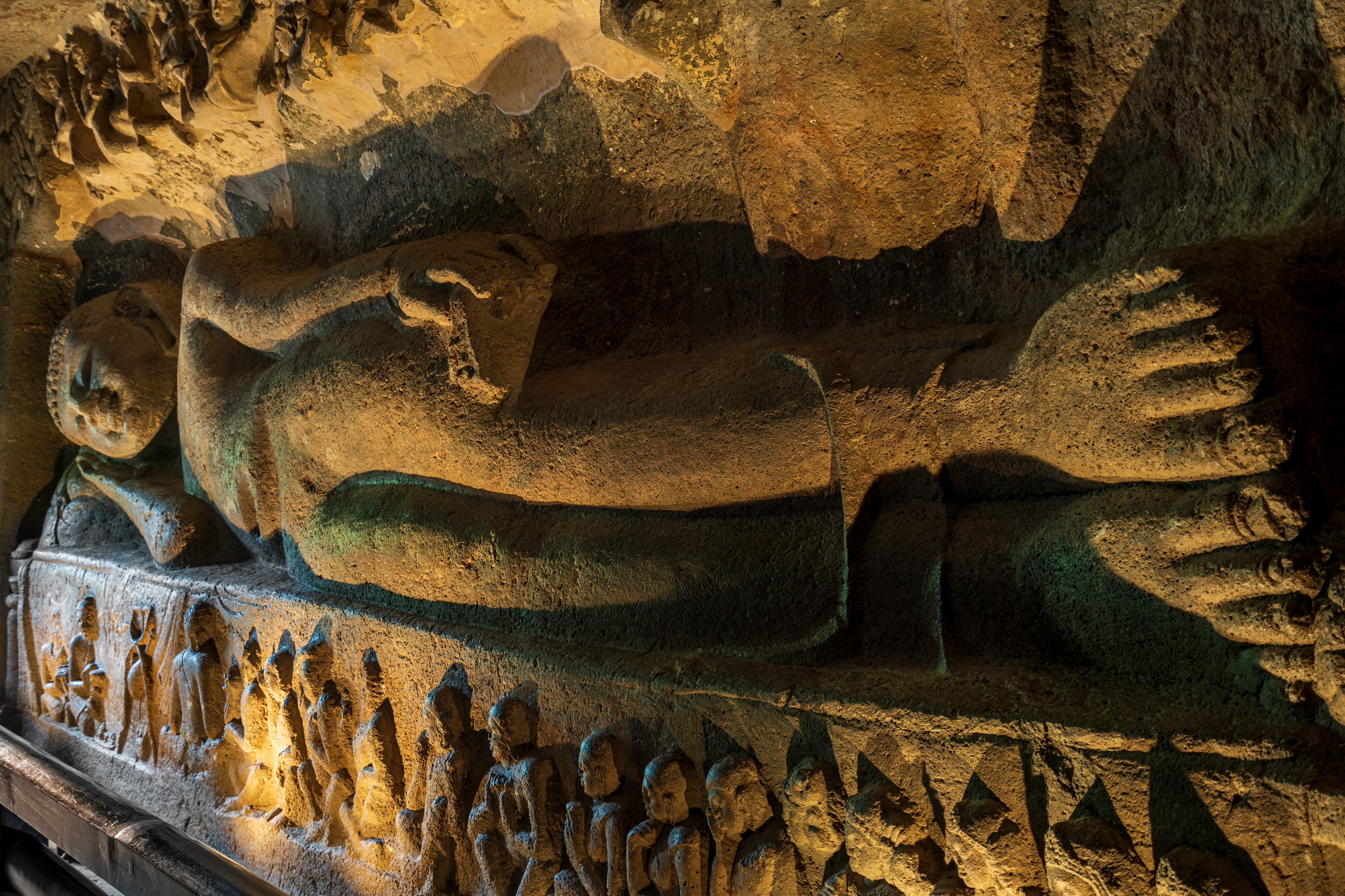 Reclining Buddha at Ellora The Eternal Rest Carved in Stone