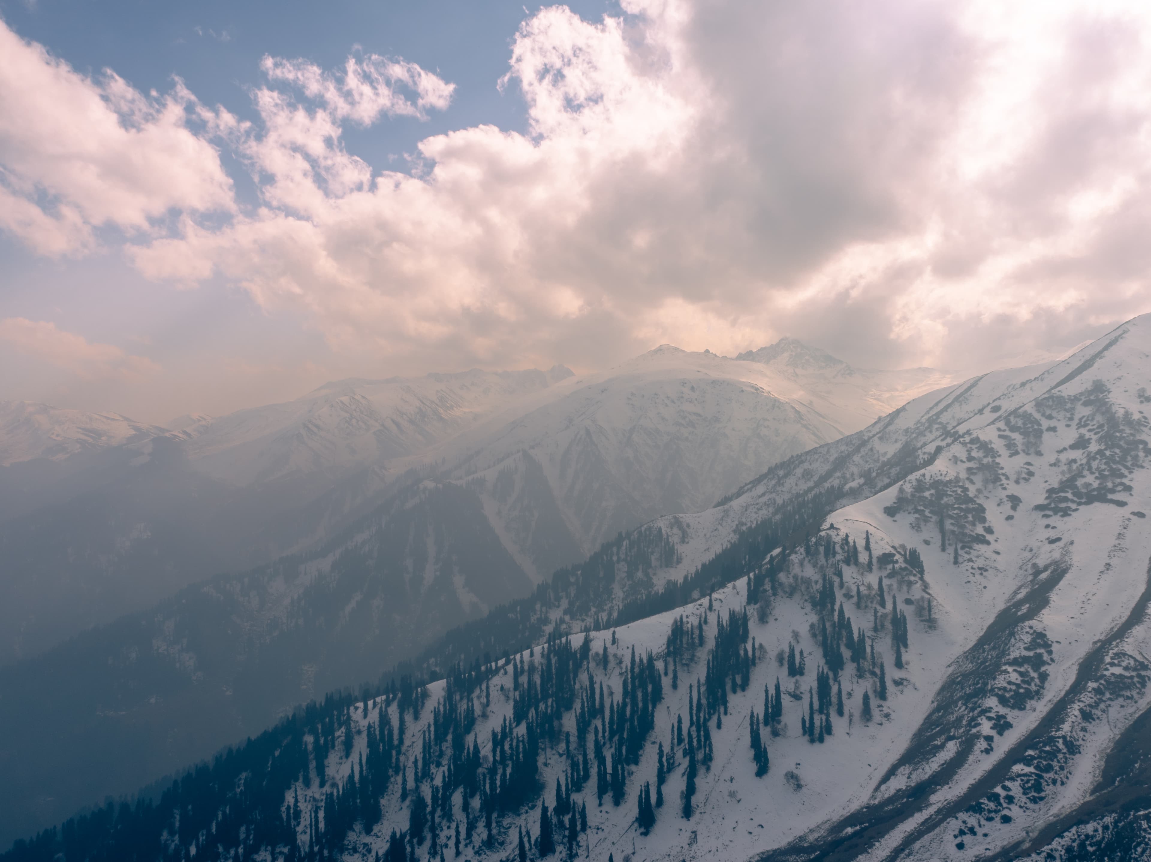 Blush of Twilight Over Gulmarg Peaks
