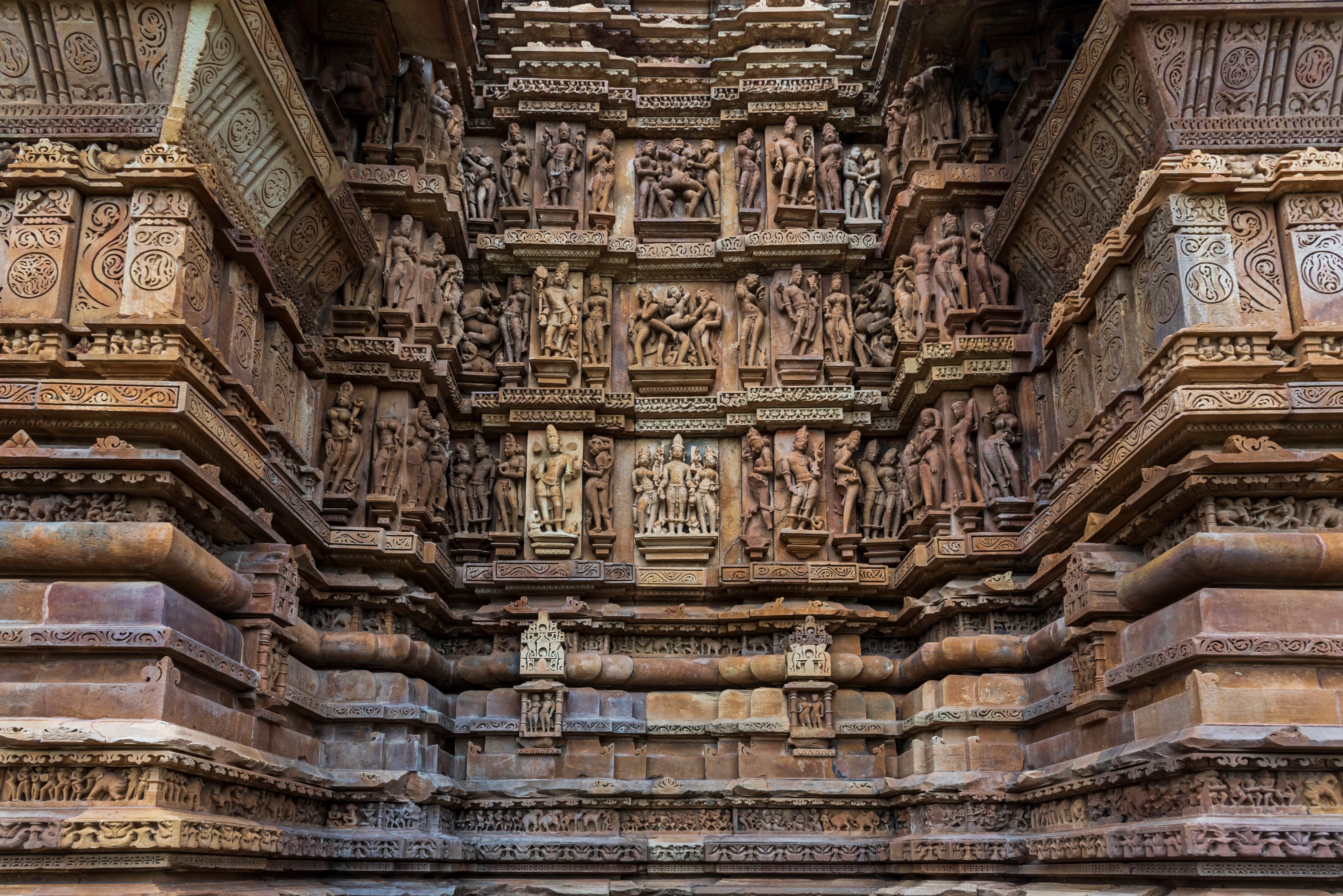 Intricate Stone Carvings of Vishwanath Temple, Khajuraho
