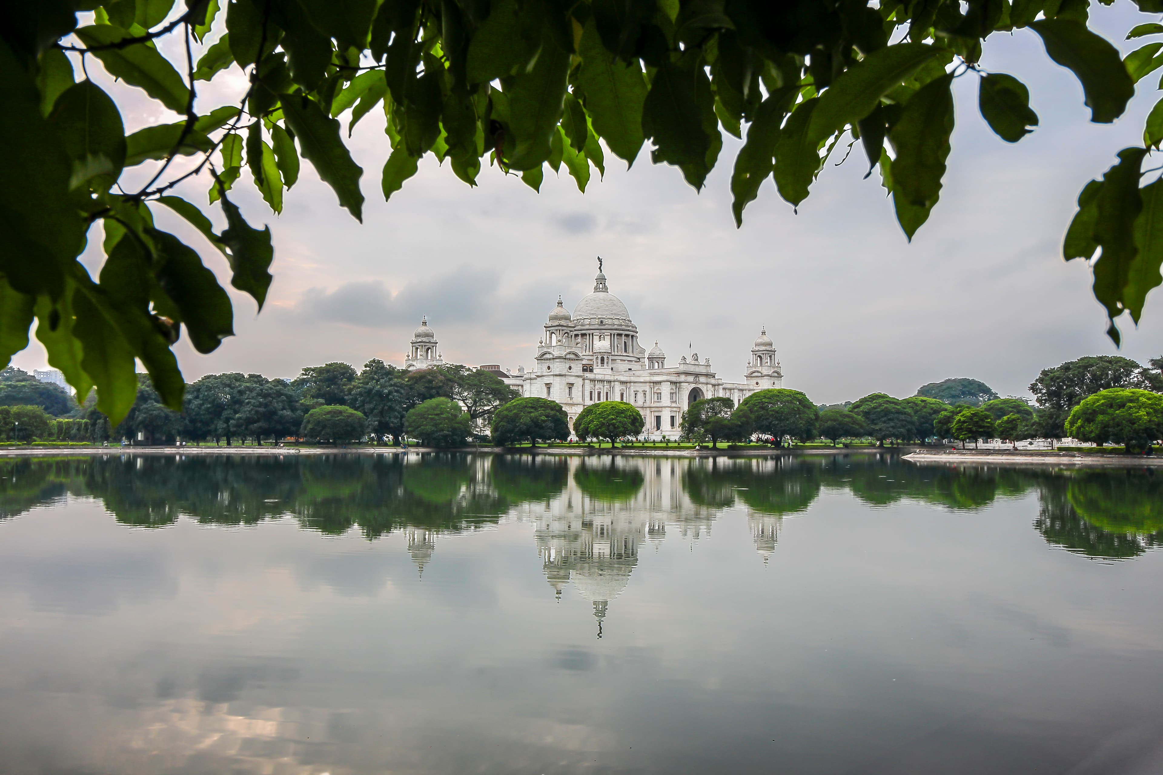 Reflections of Empire Victoria Memorial by the Lakeside in Kolkata