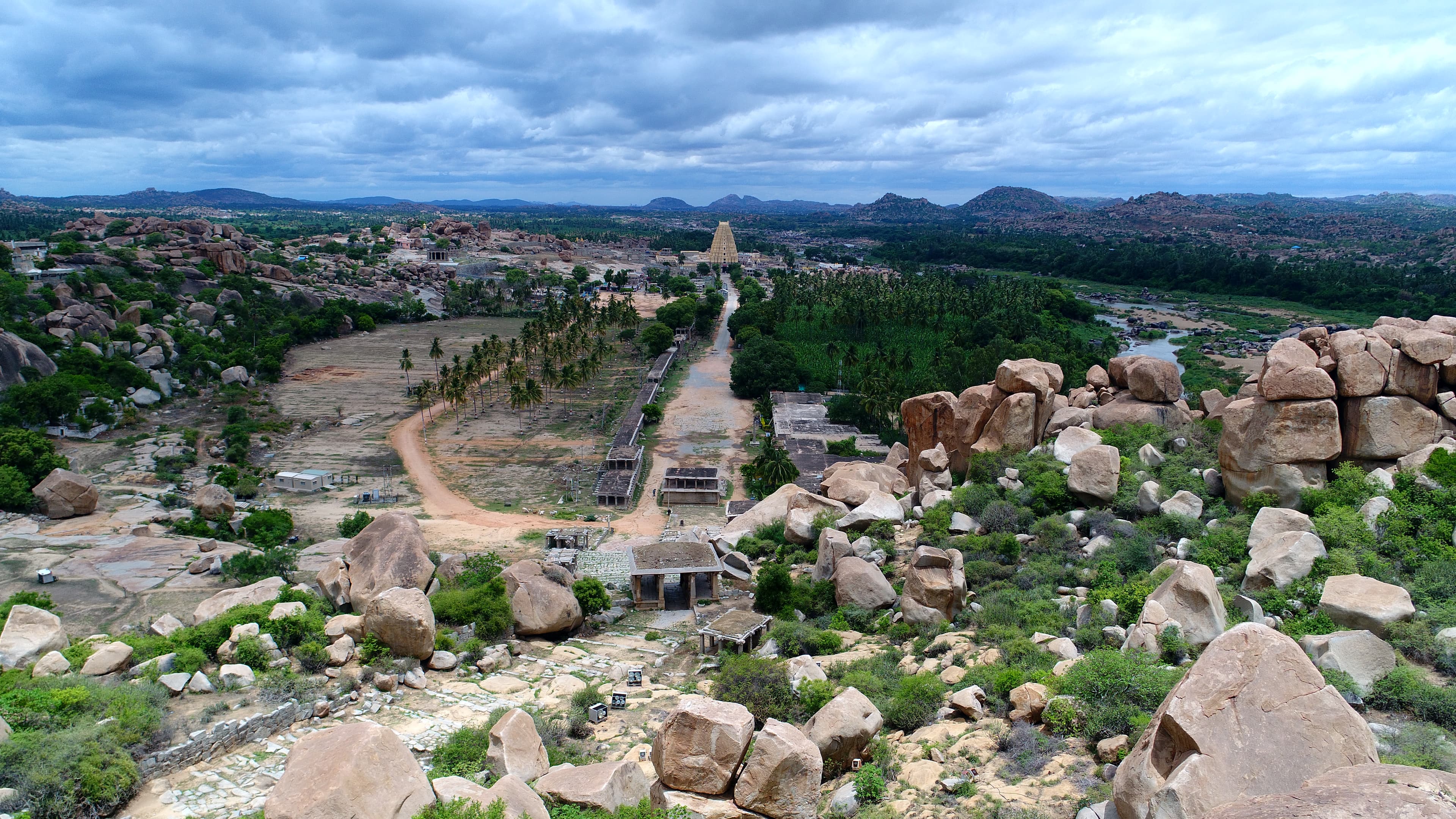 Path to Divinity Virupaksha Temple from Matanga Hill