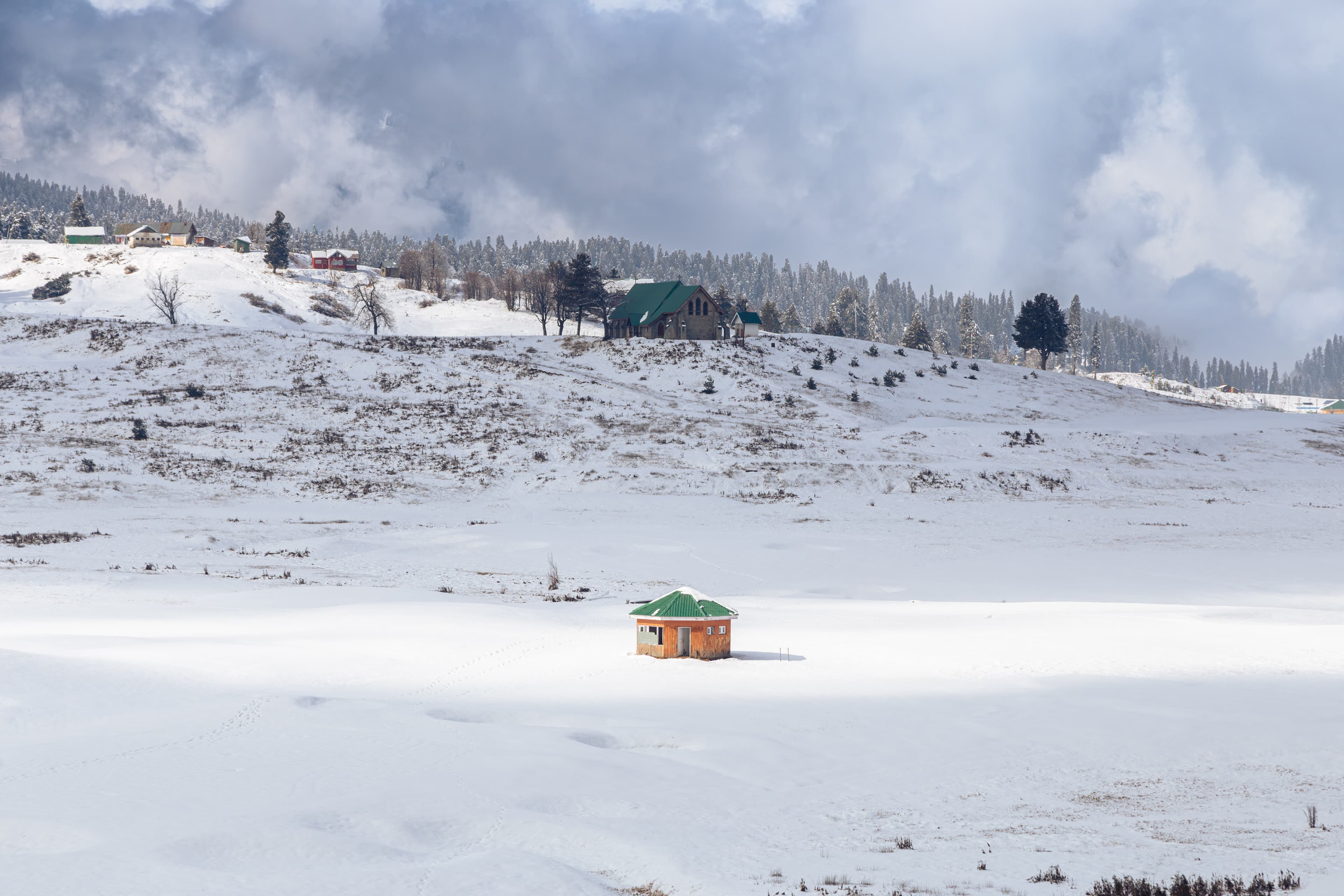 Solitude in Snow – St. Mary’s Overlooks a Winter Silence