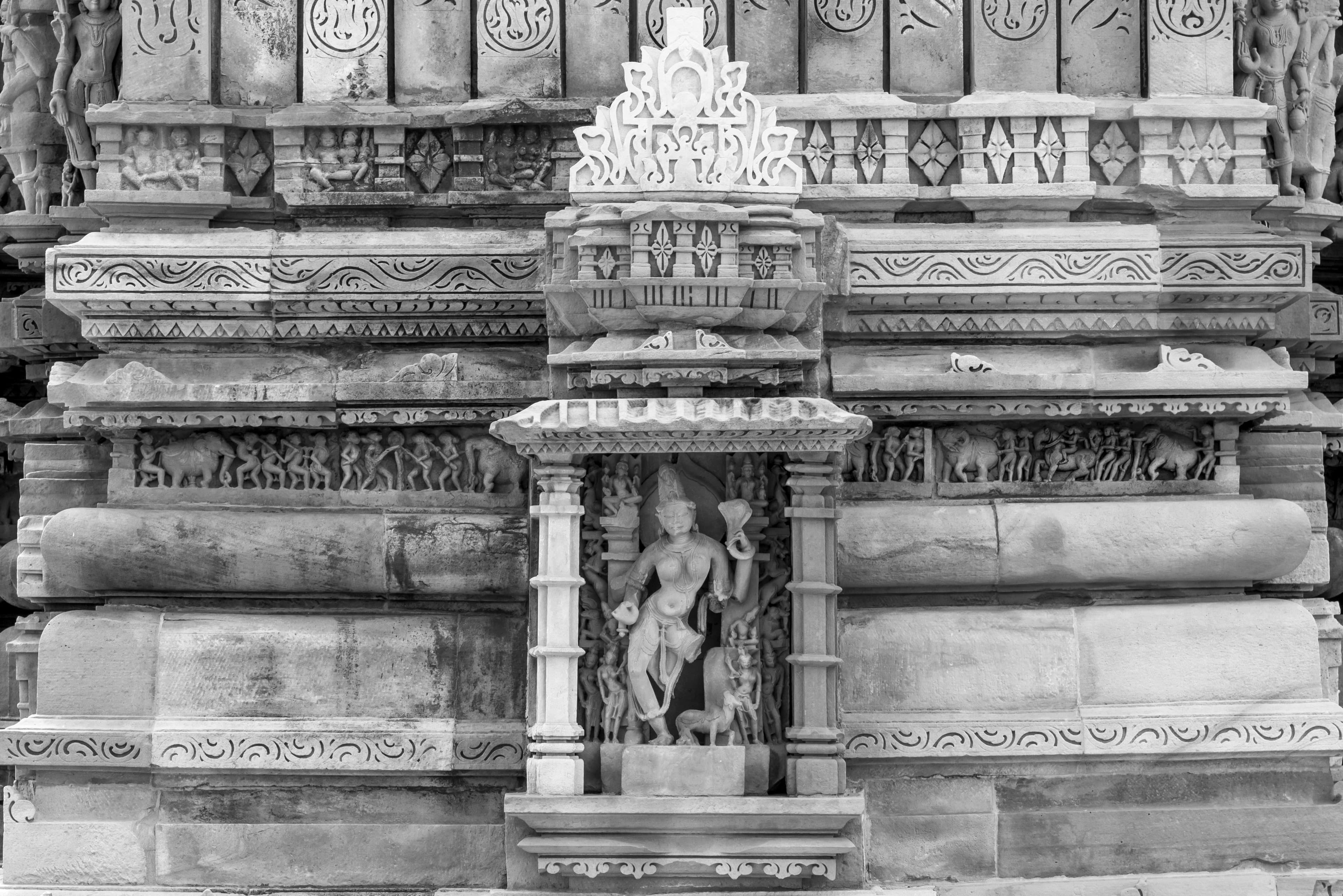 Divine Grace in Stone – Intricate Sculpture from Khajuraho Temples