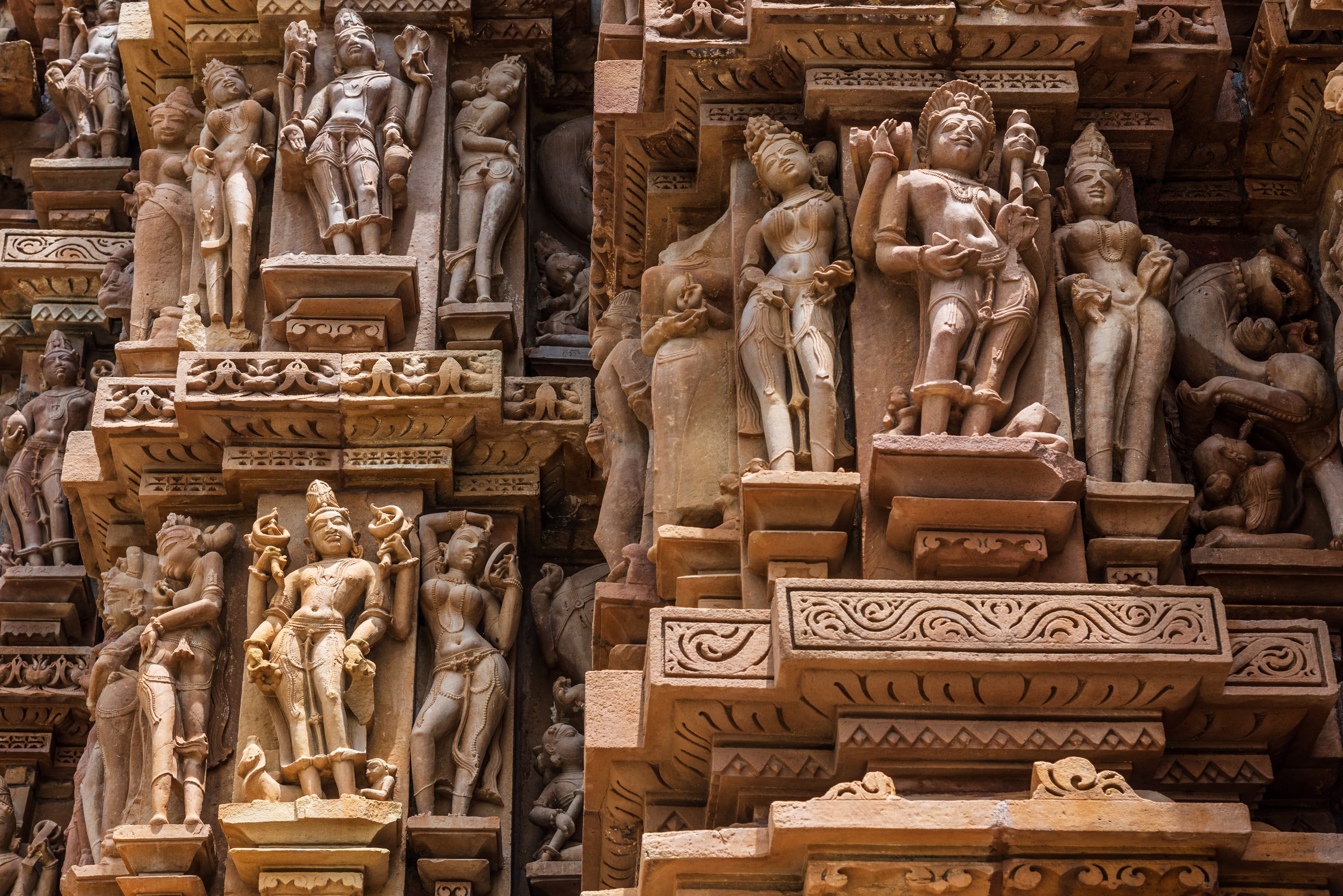 Intricate Sculptural Panel of Khajuraho Temples