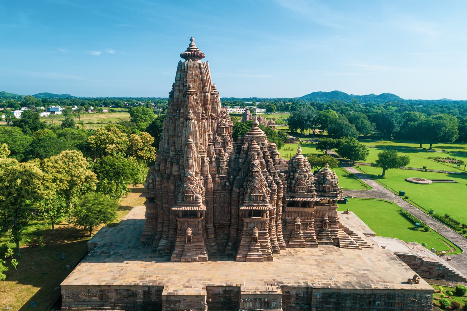 Kandariya Mahadev Temple from the Sky – Architectural Grandeur of Khajuraho