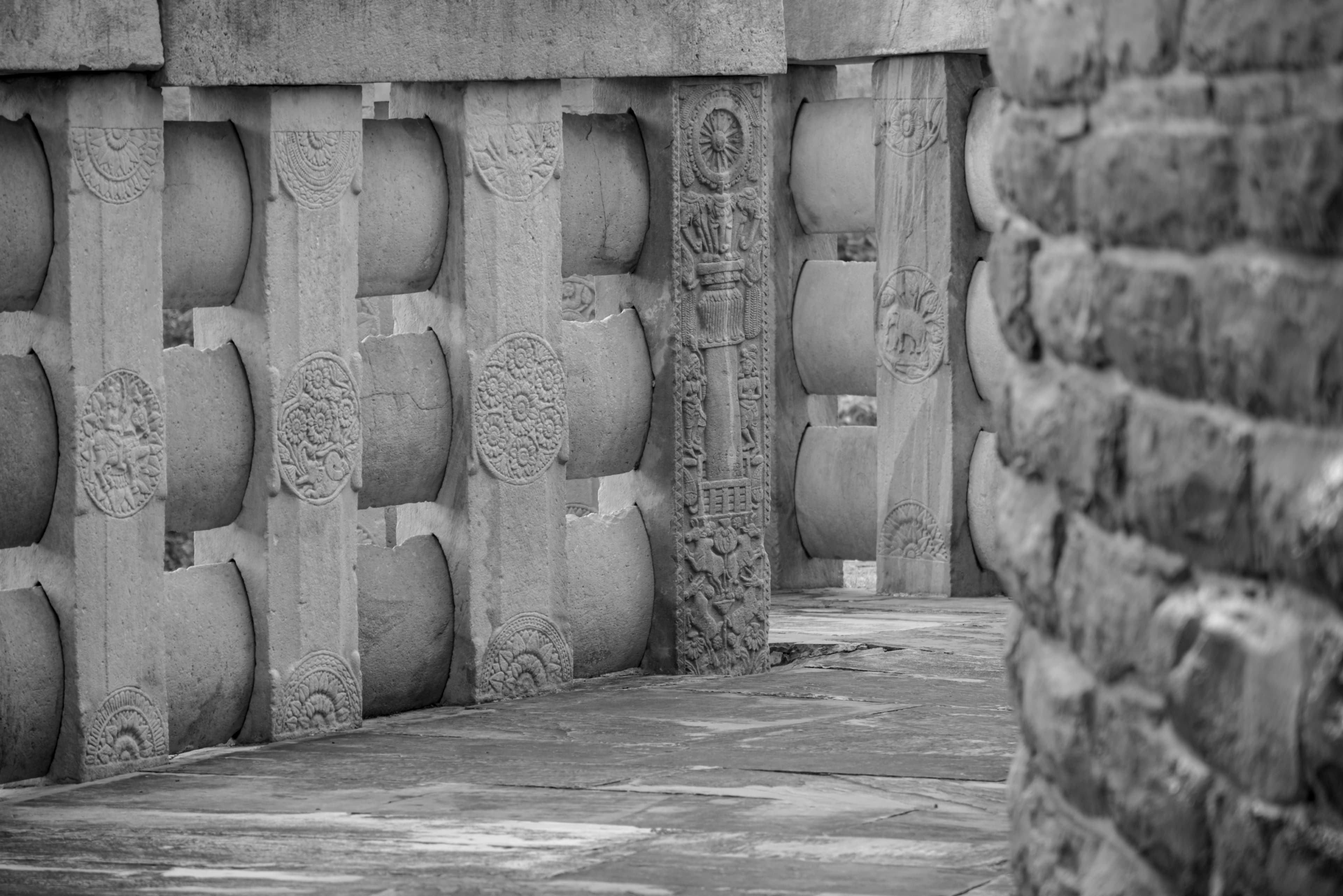 Stone Railings of Sanchi Stupa