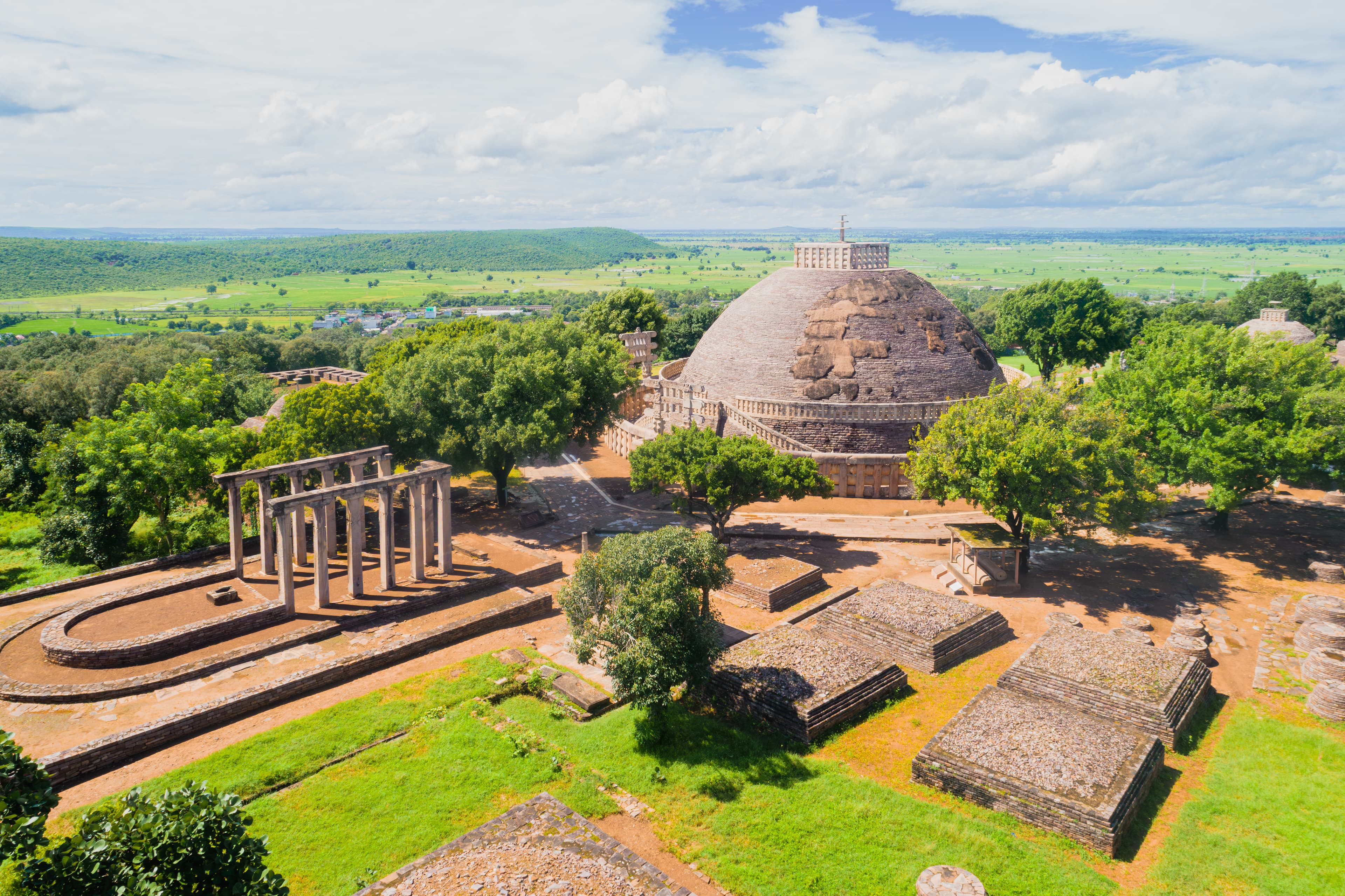 The Great Stupa of Sanchi – Timeless Aerial Majesty