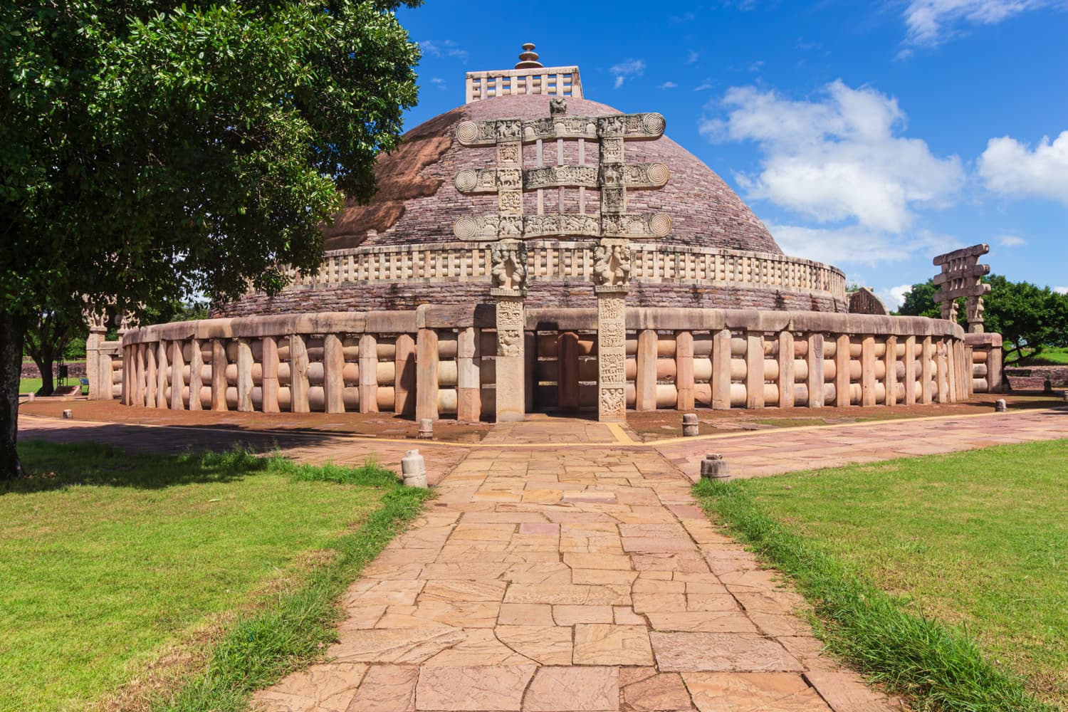 Sacred Symmetry – Front View of Sanchi Stupa