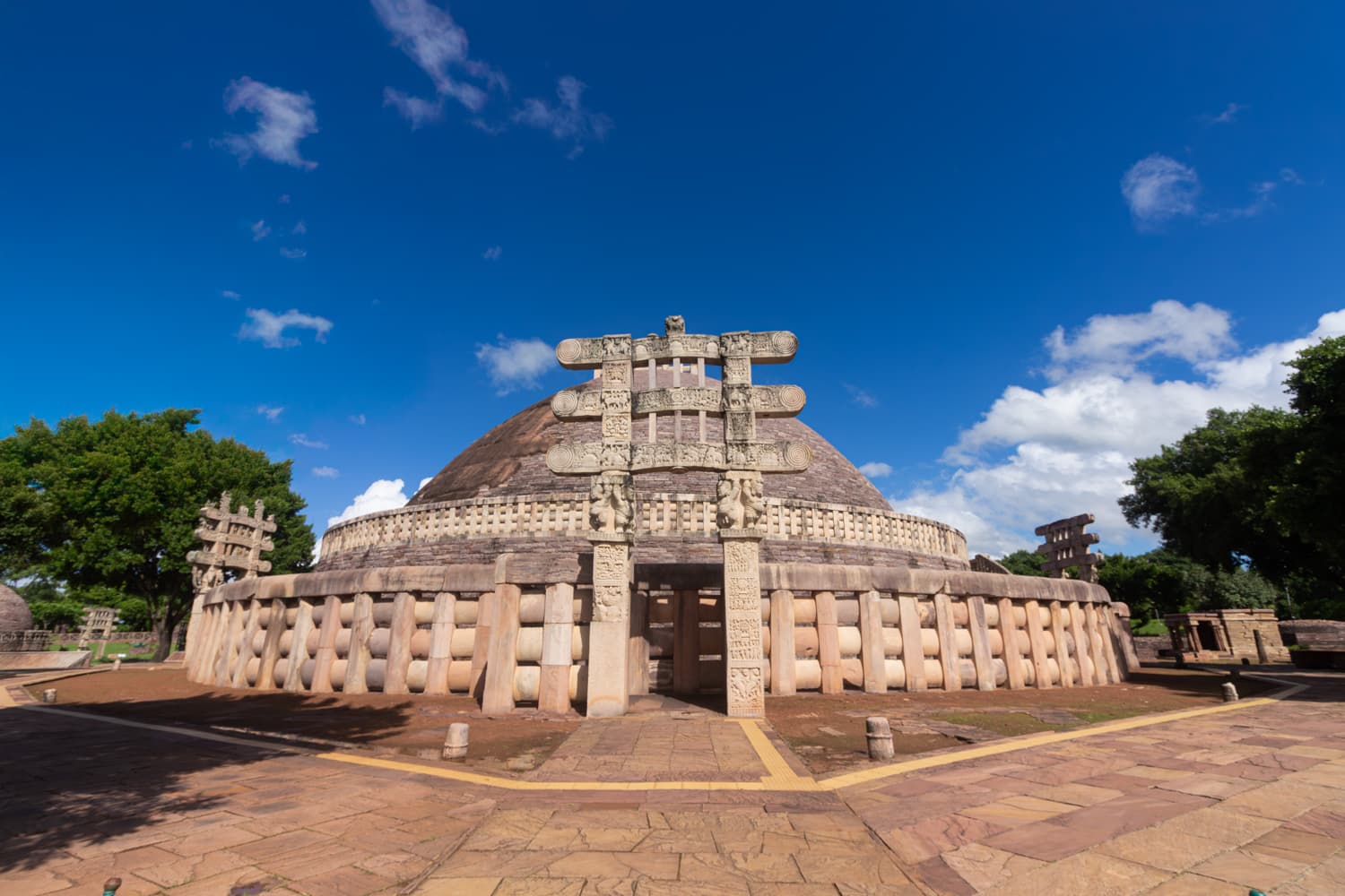 Majestic Front View of Sanchi Stupa