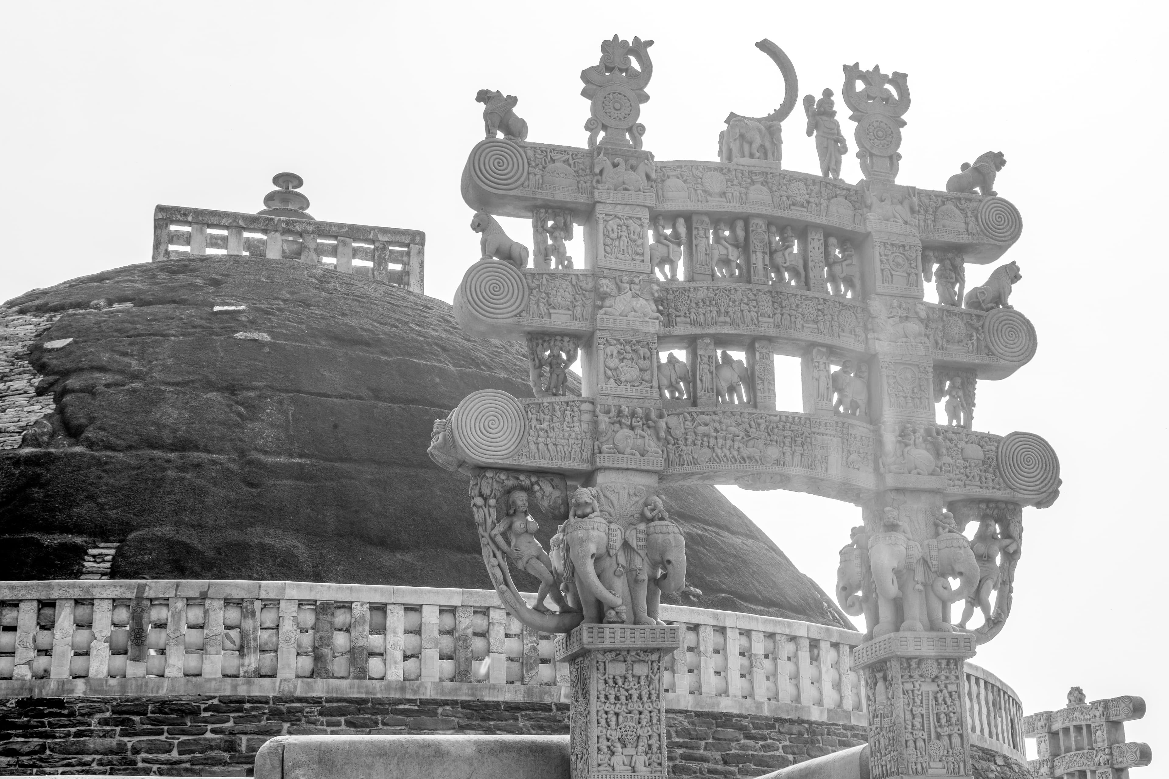 Sanchi Stupa and Its Ornate Torana