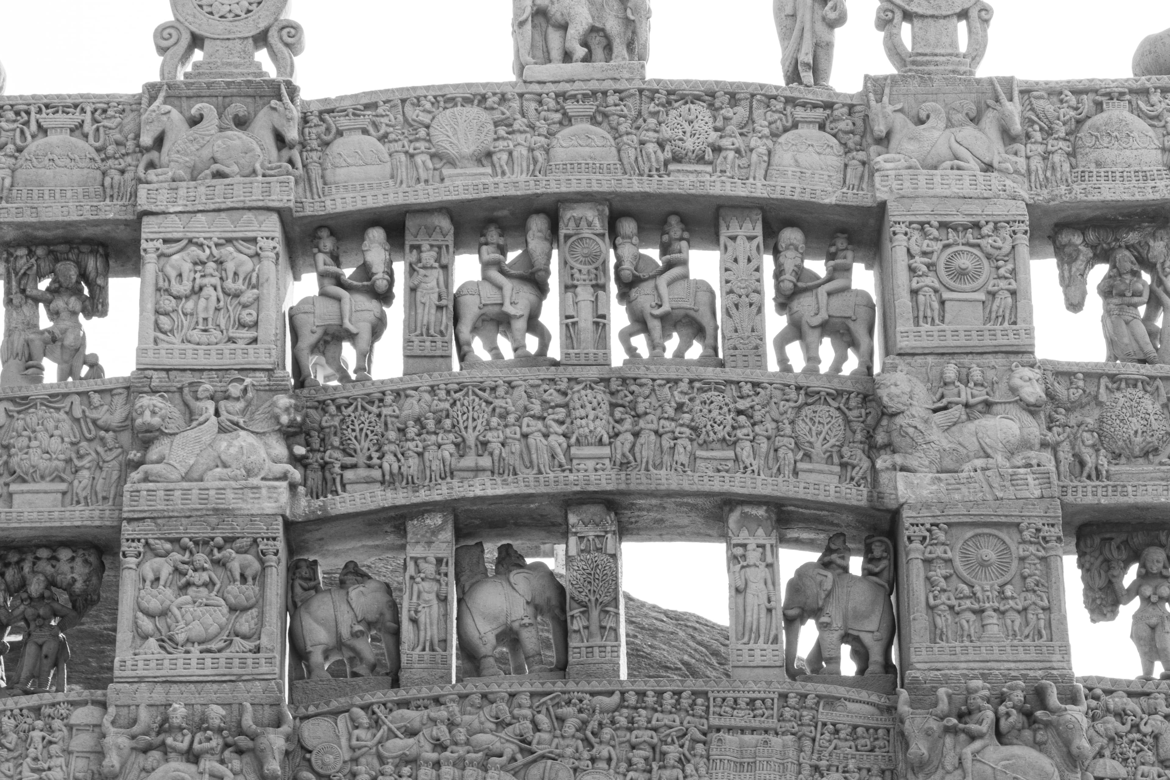 Stone Panel Details from Sanchi Gateway