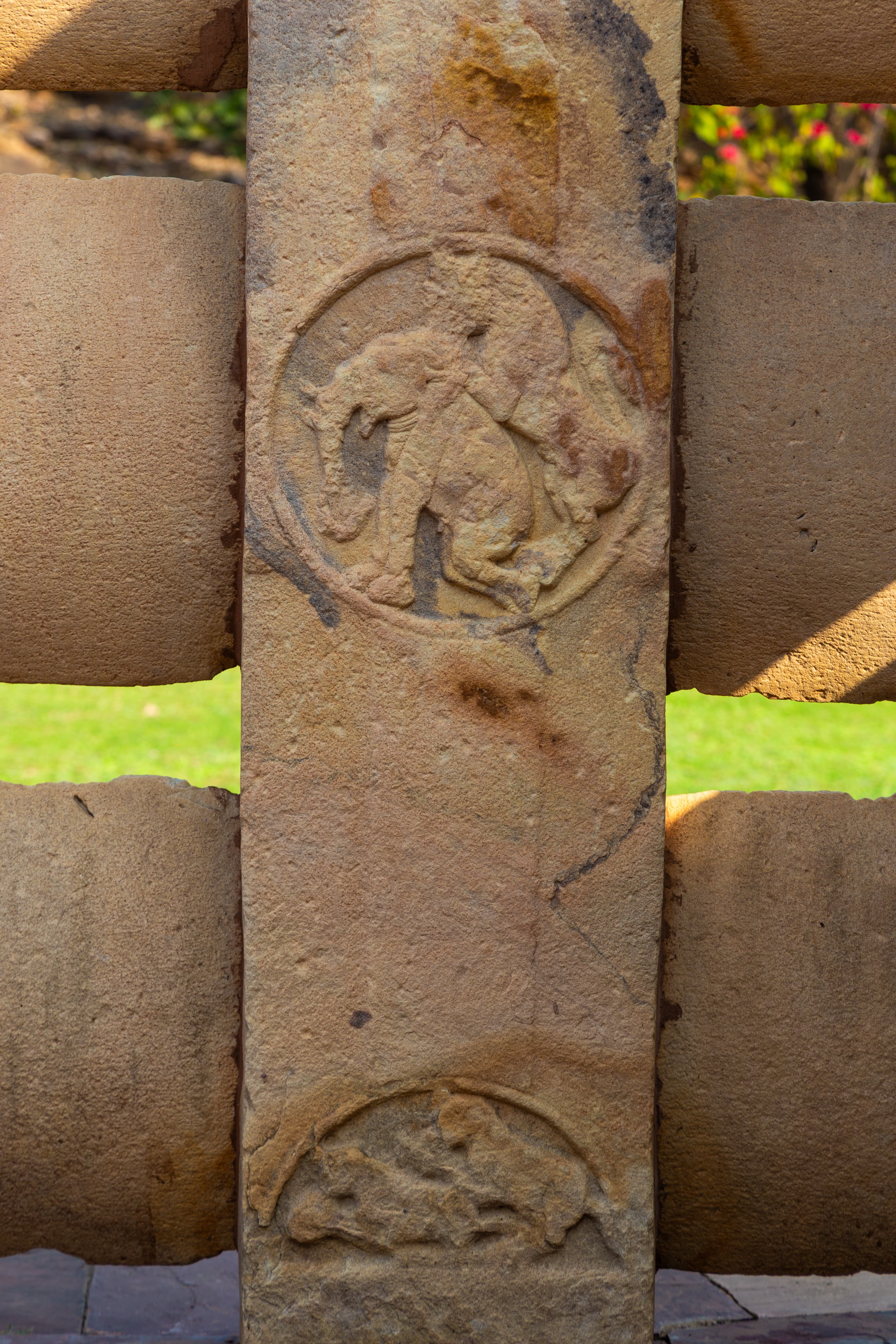 Weathered Motifs on Sanchi’s Railing Pillars