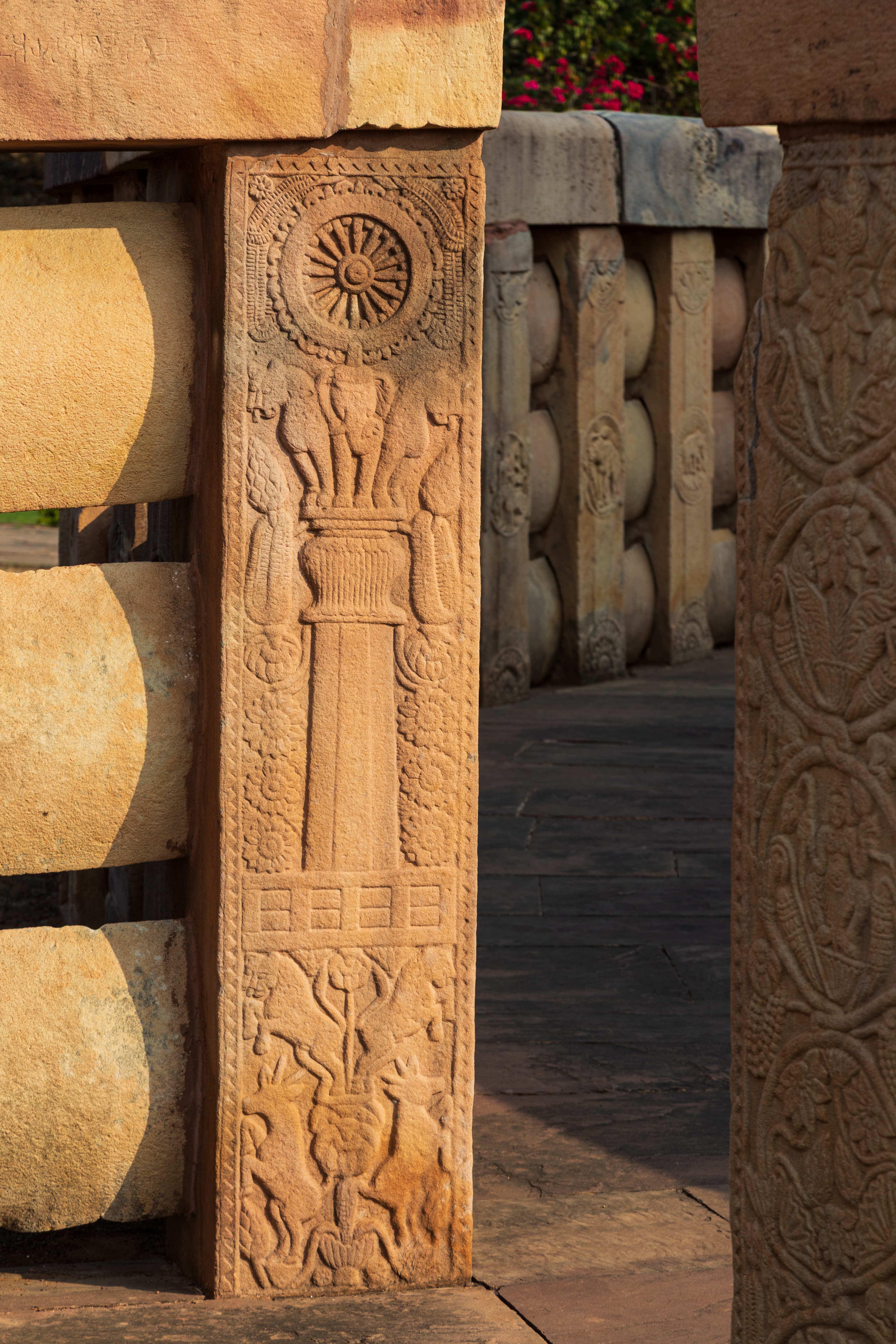 Ashoka Pillar with Dharma Chakra – Sanchi’s Legacy in Stone