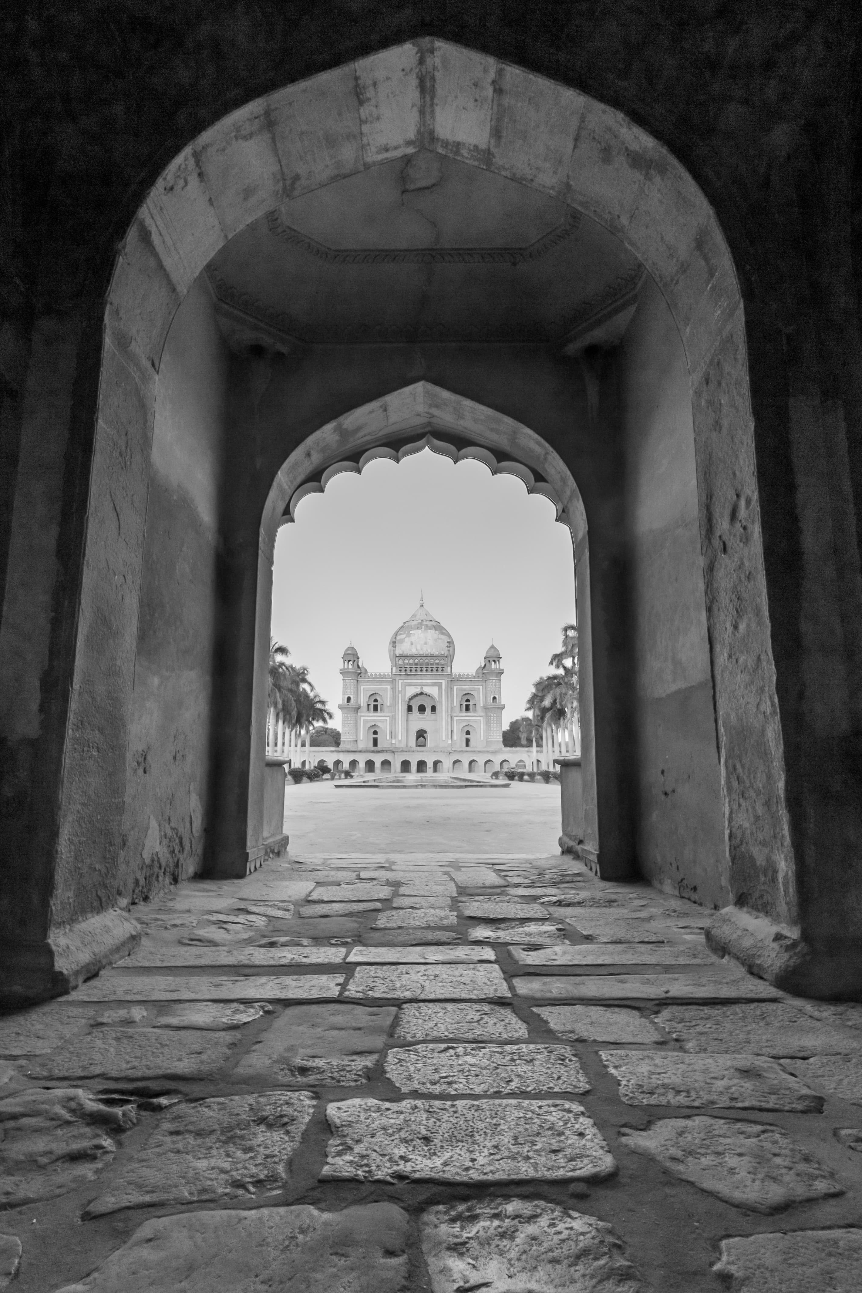 Safdarjung Tomb Framed Through Heritage Arches