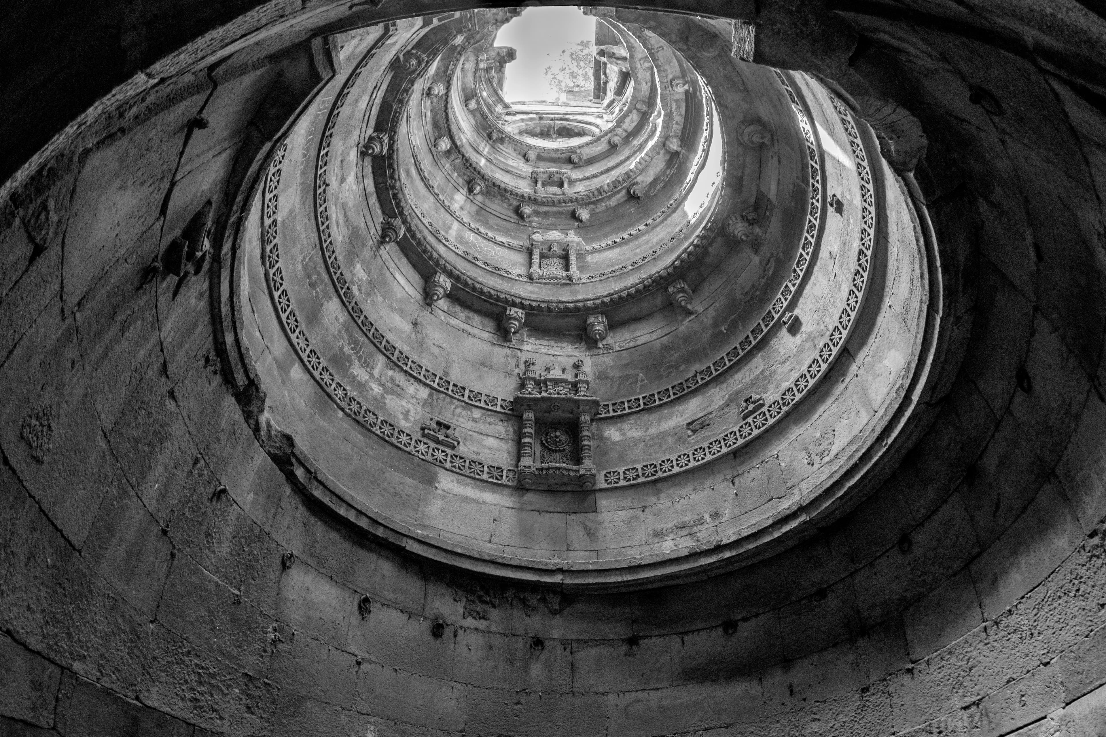 Circular View from Dada Harir Stepwell Base