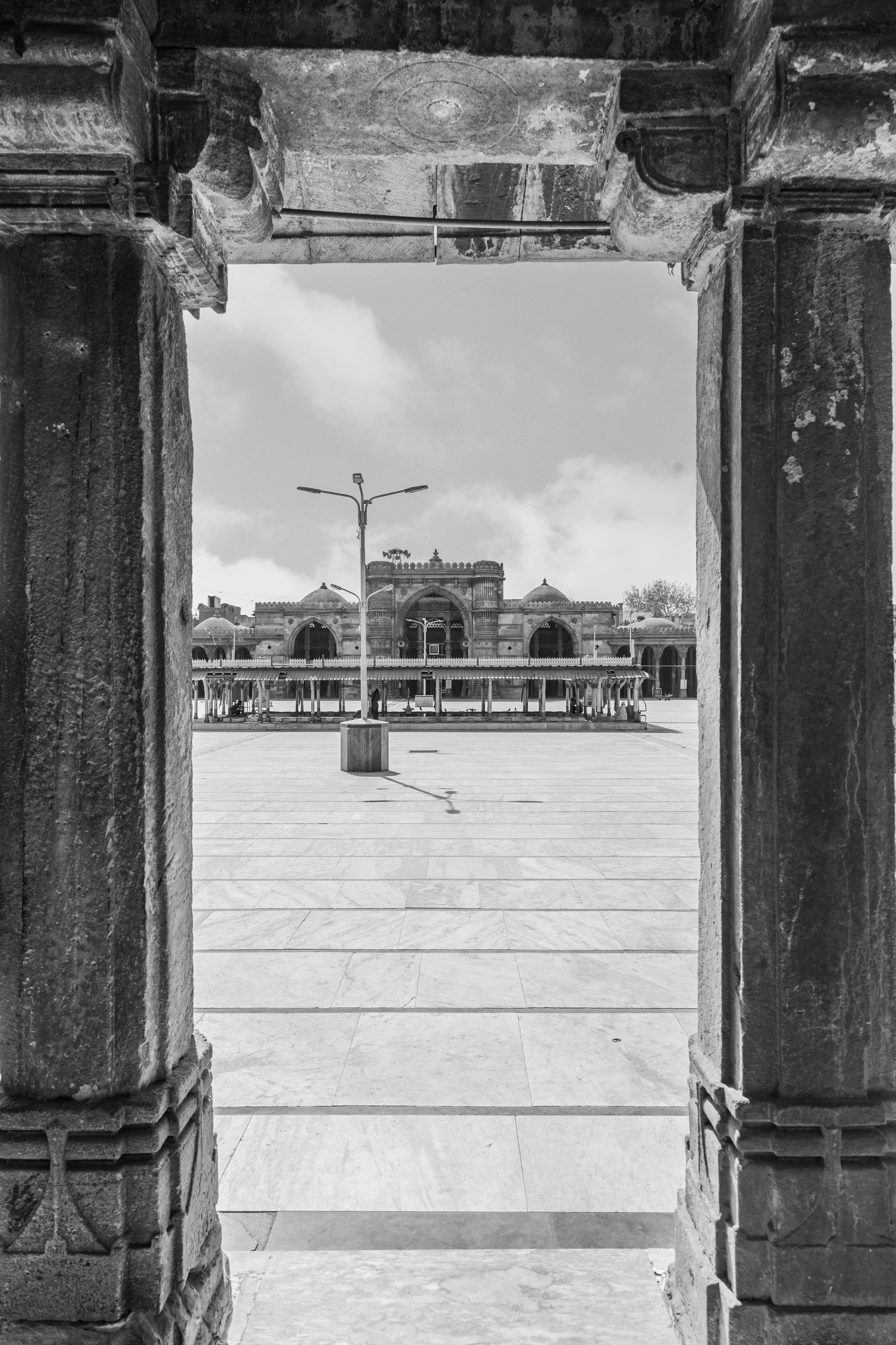 Jama Masjid Through the Stone Archway