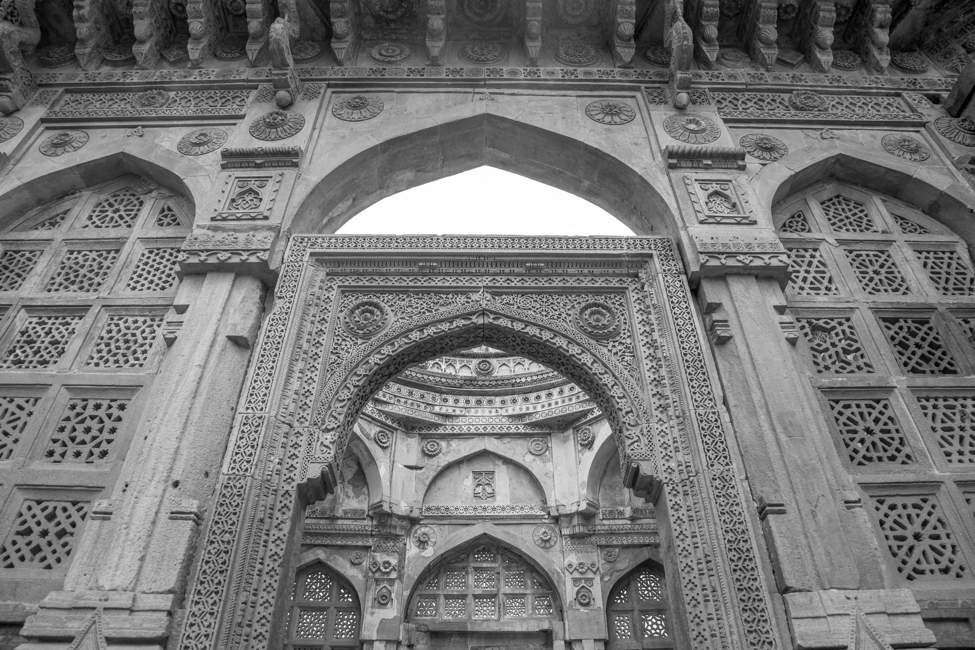 Intricate Archway Details of Jami Masjid