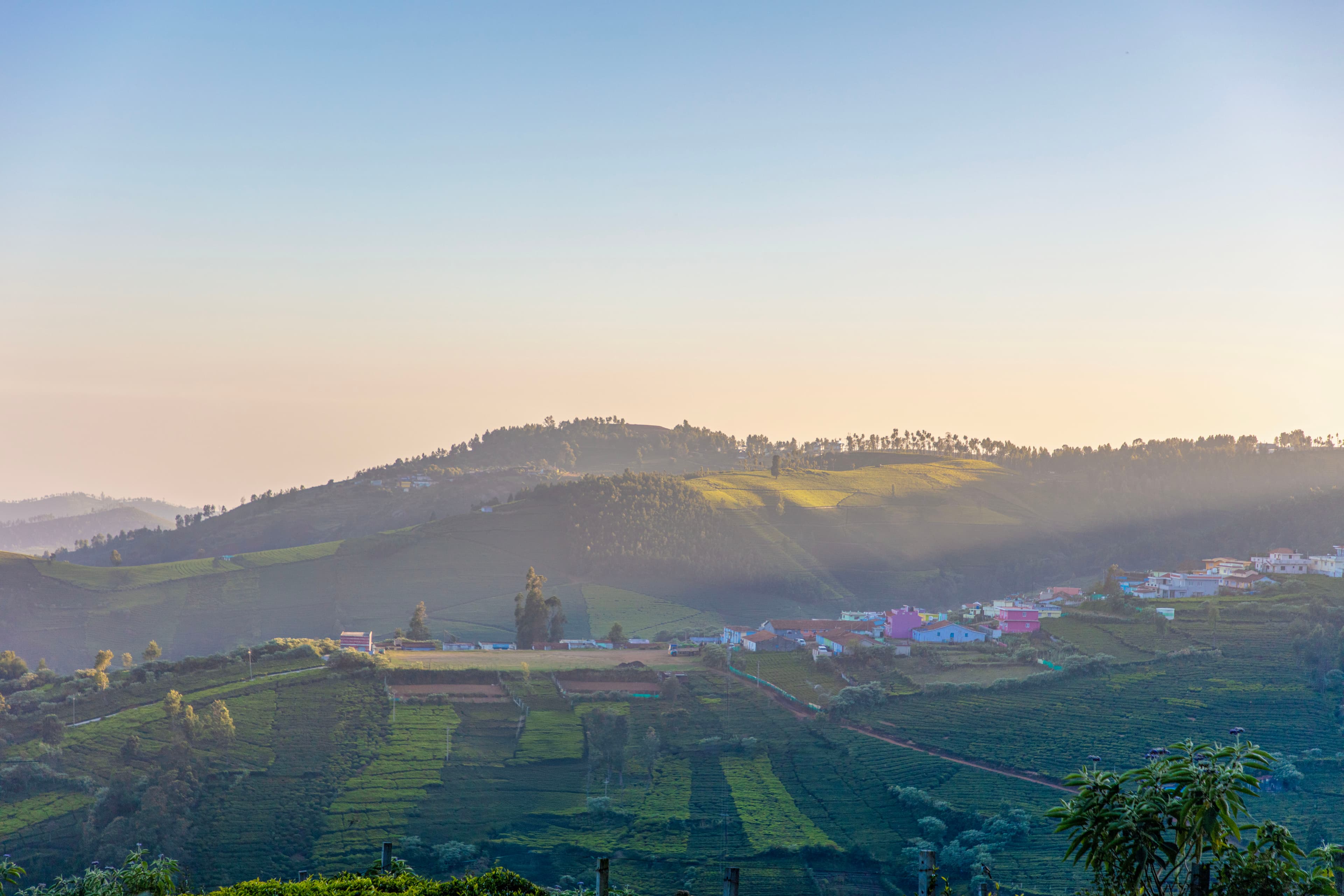 Sunrise Glow over Tiger Hills, Kothagiri