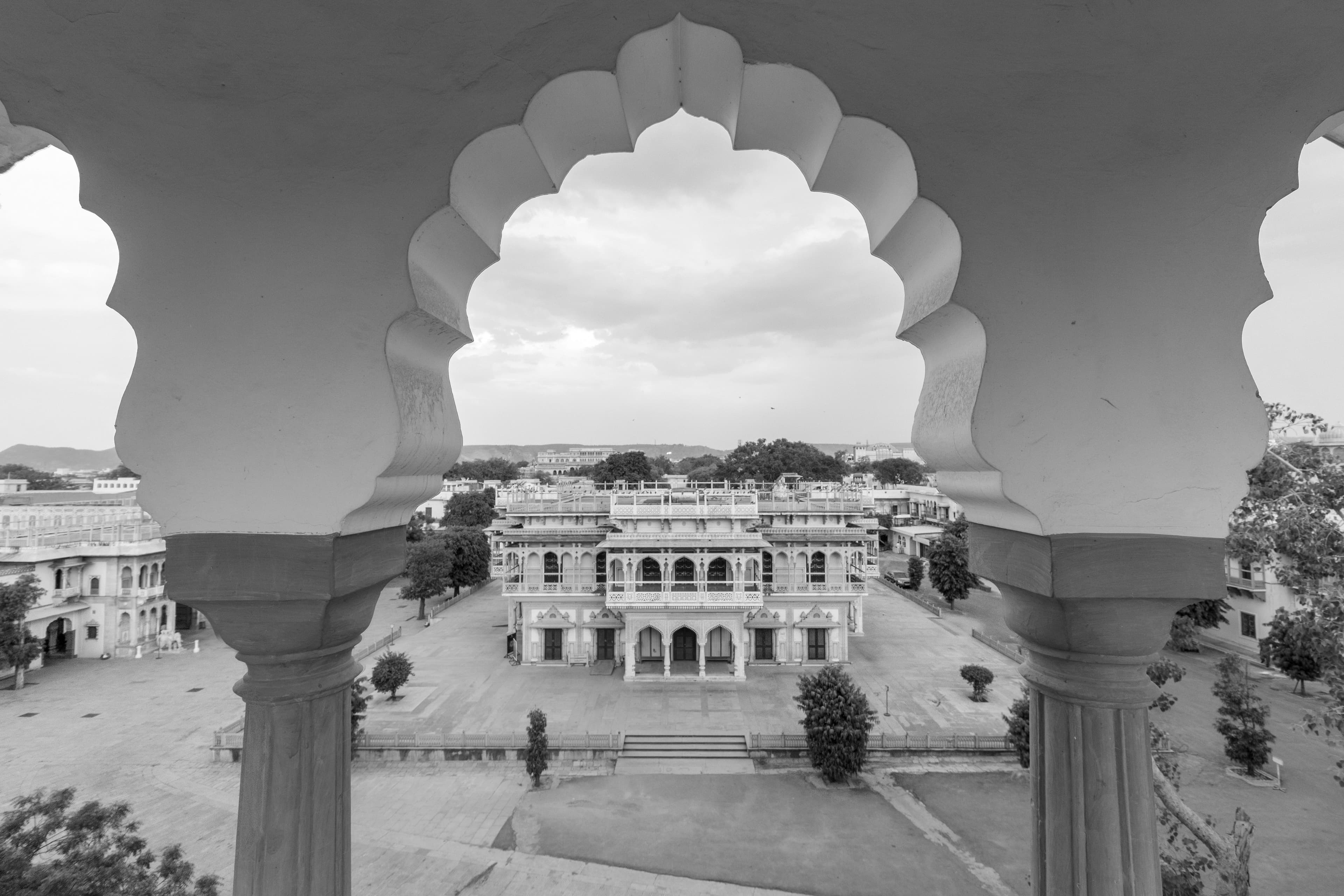 Framed Royalty City Palace Through the Arch