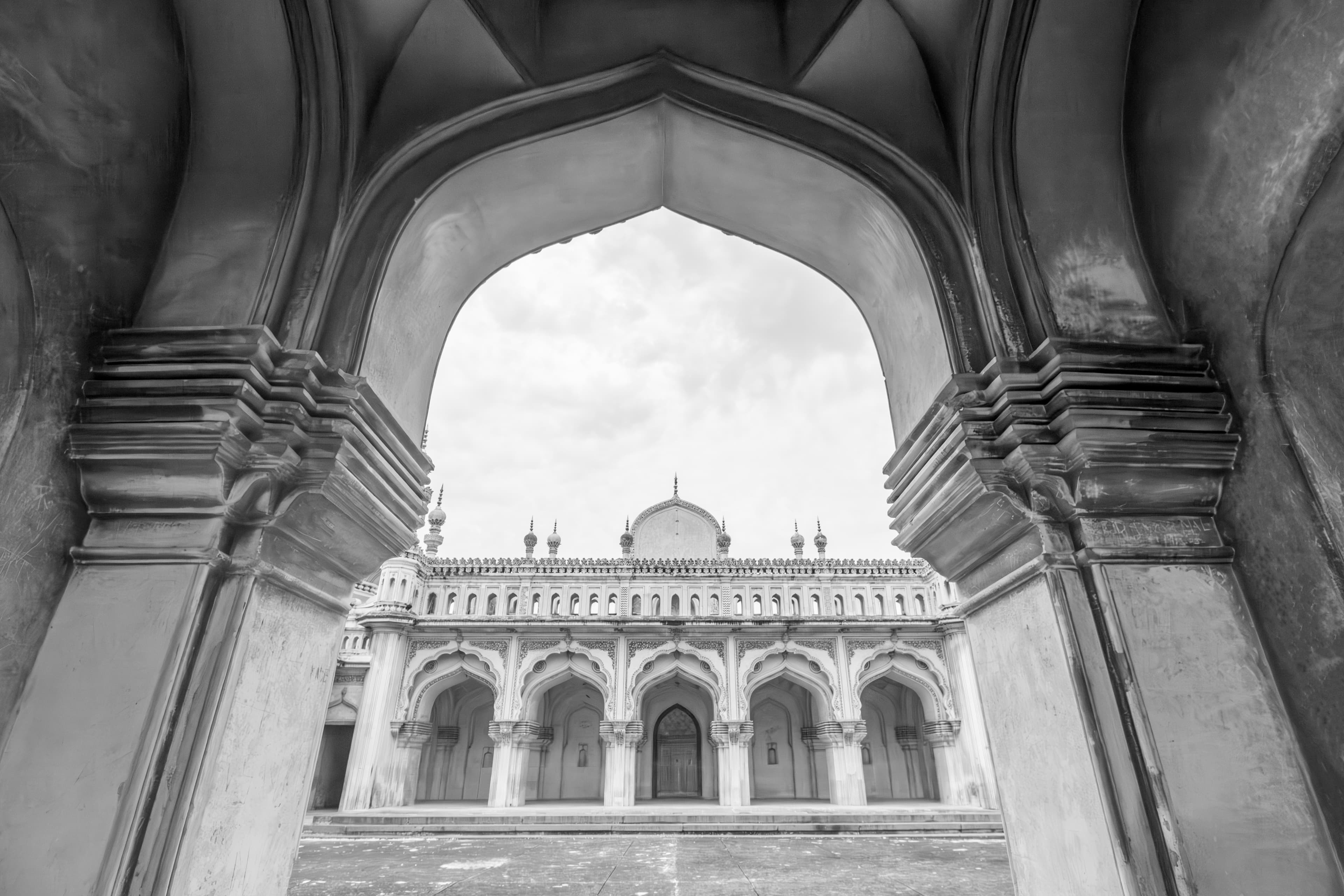 Framed Symmetry at Charminar Courtyard