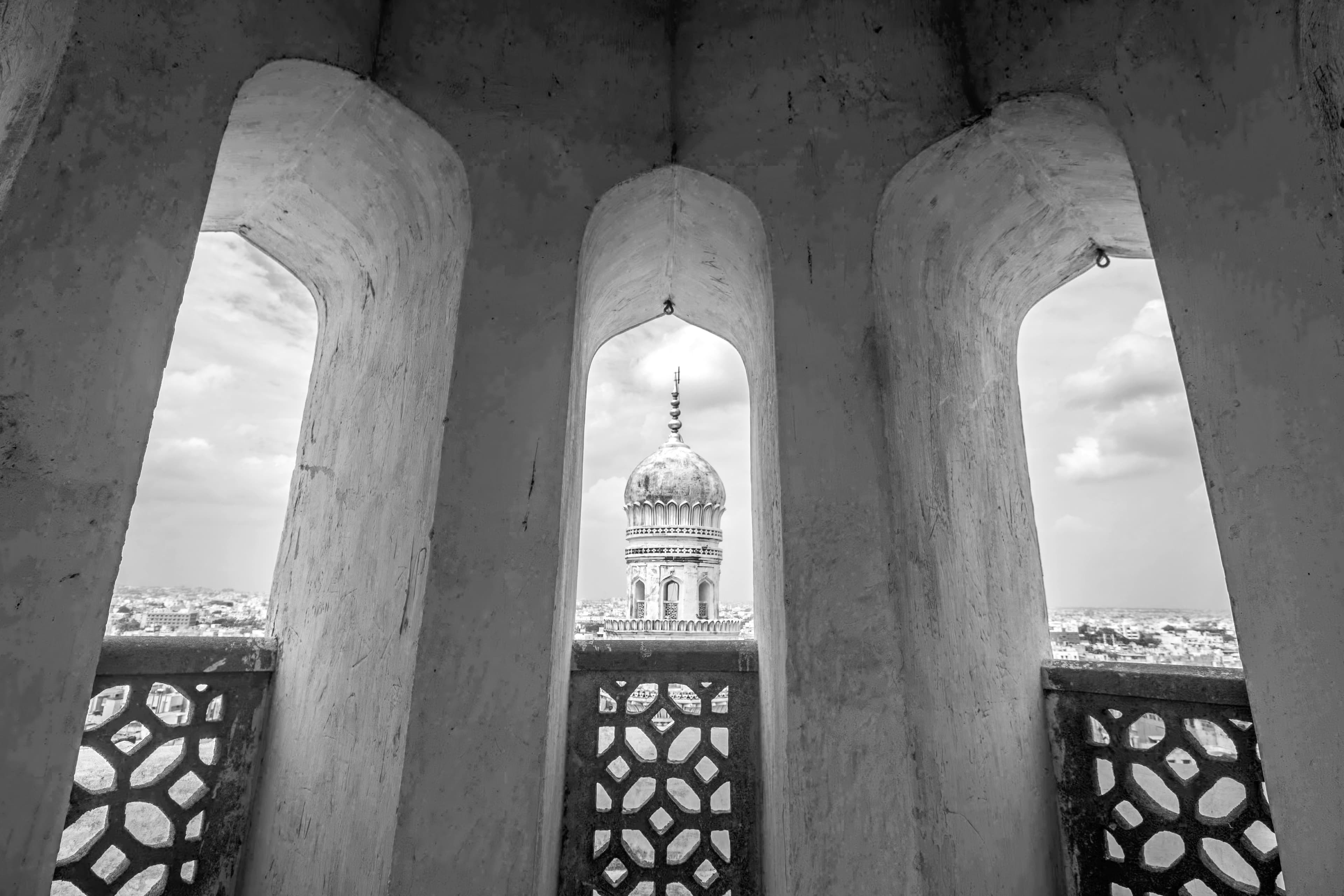 Framed Dome Through Charminar Arches