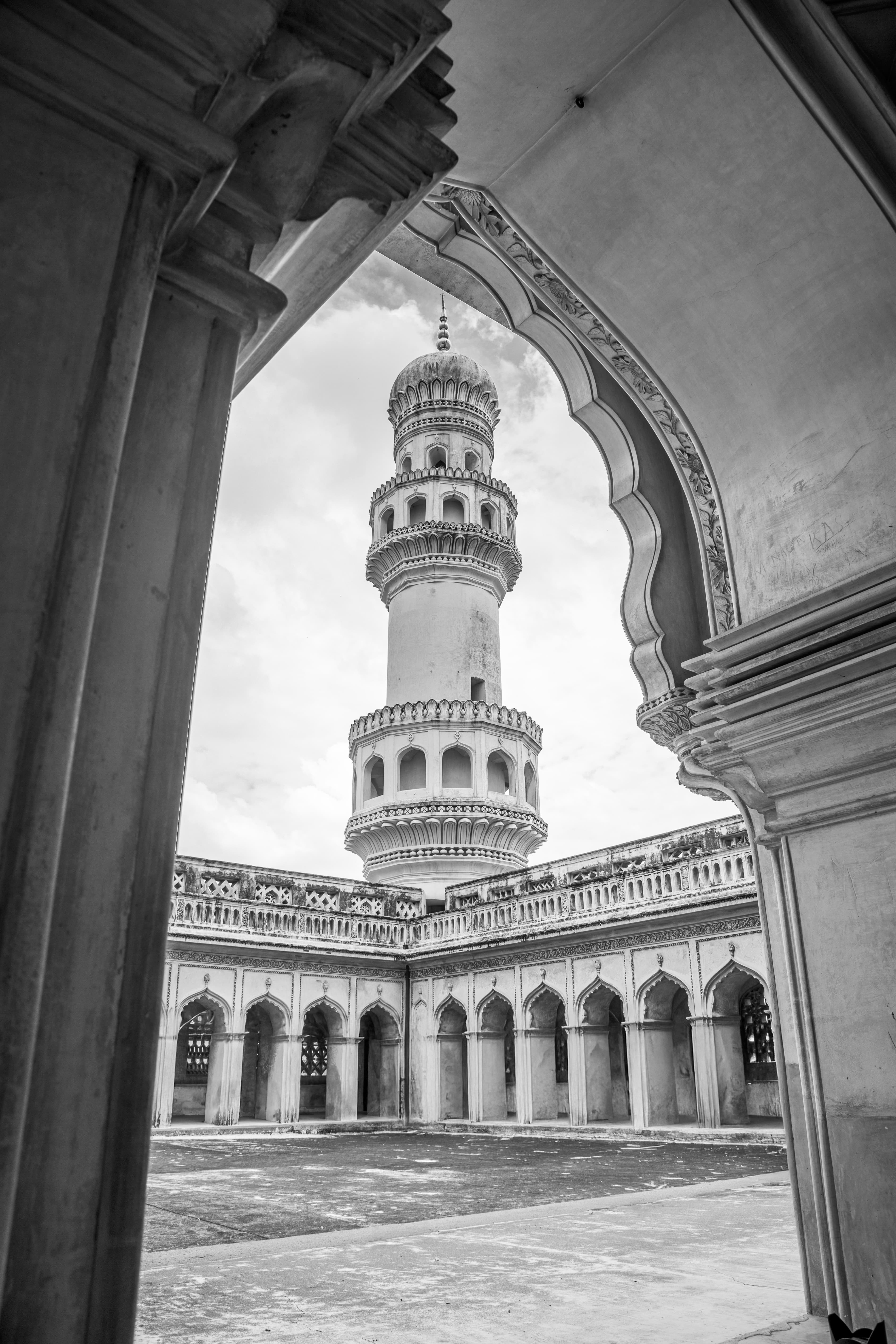 Charminar Silhouette in Monochrome
