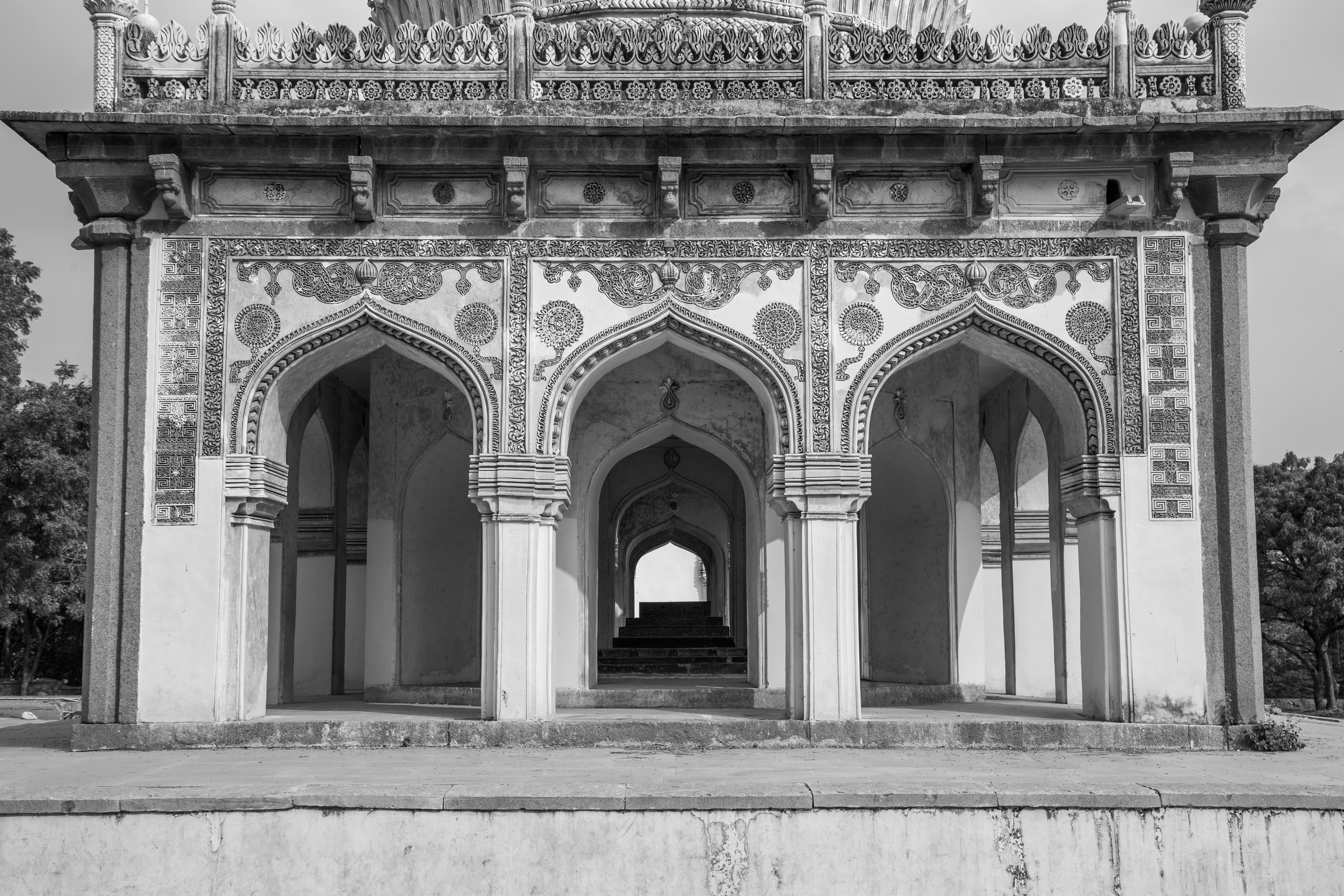 Symmetry in Stone Qutb Shahi Tomb Archways