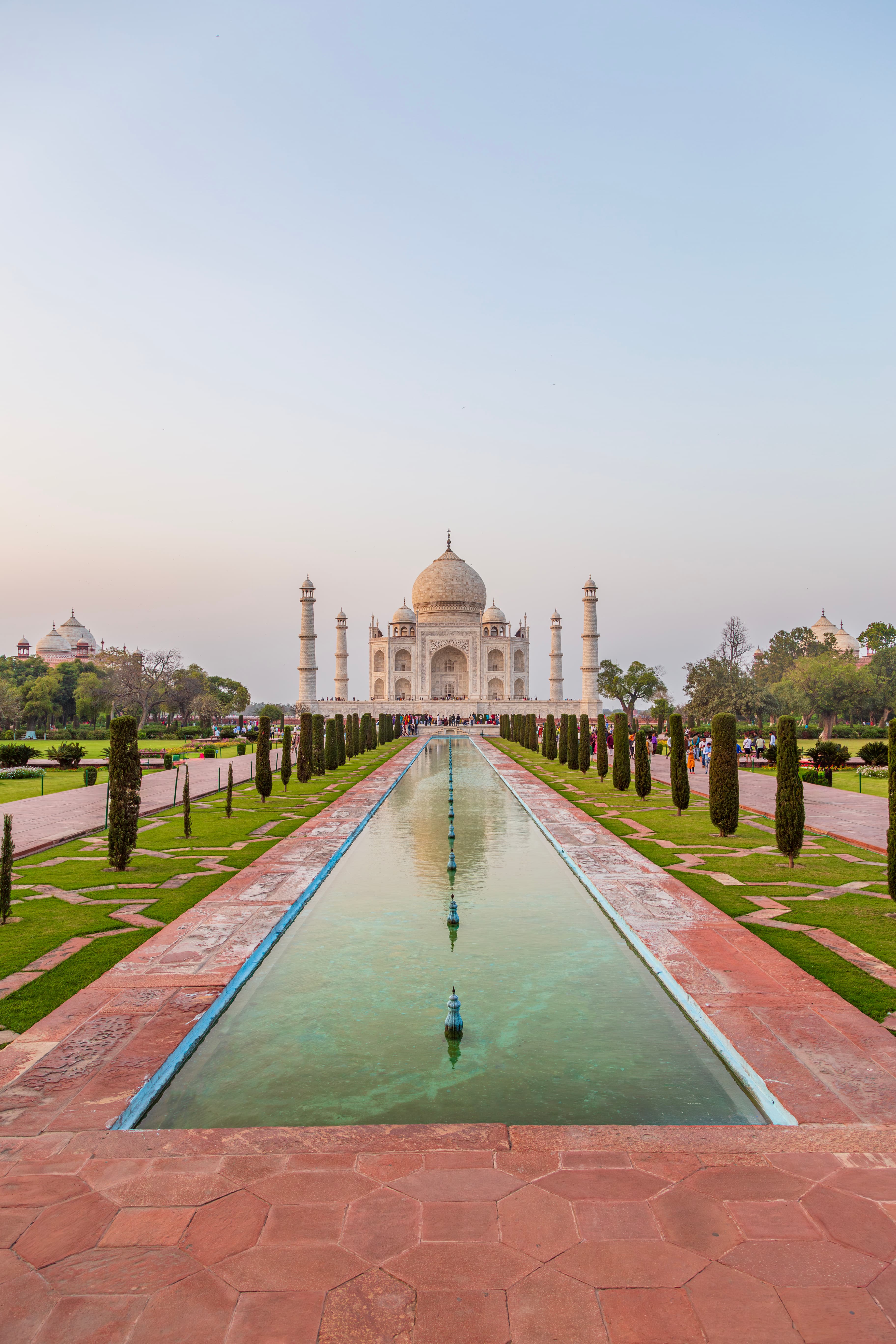 Taj Mahal Reflection with Garden Pathway