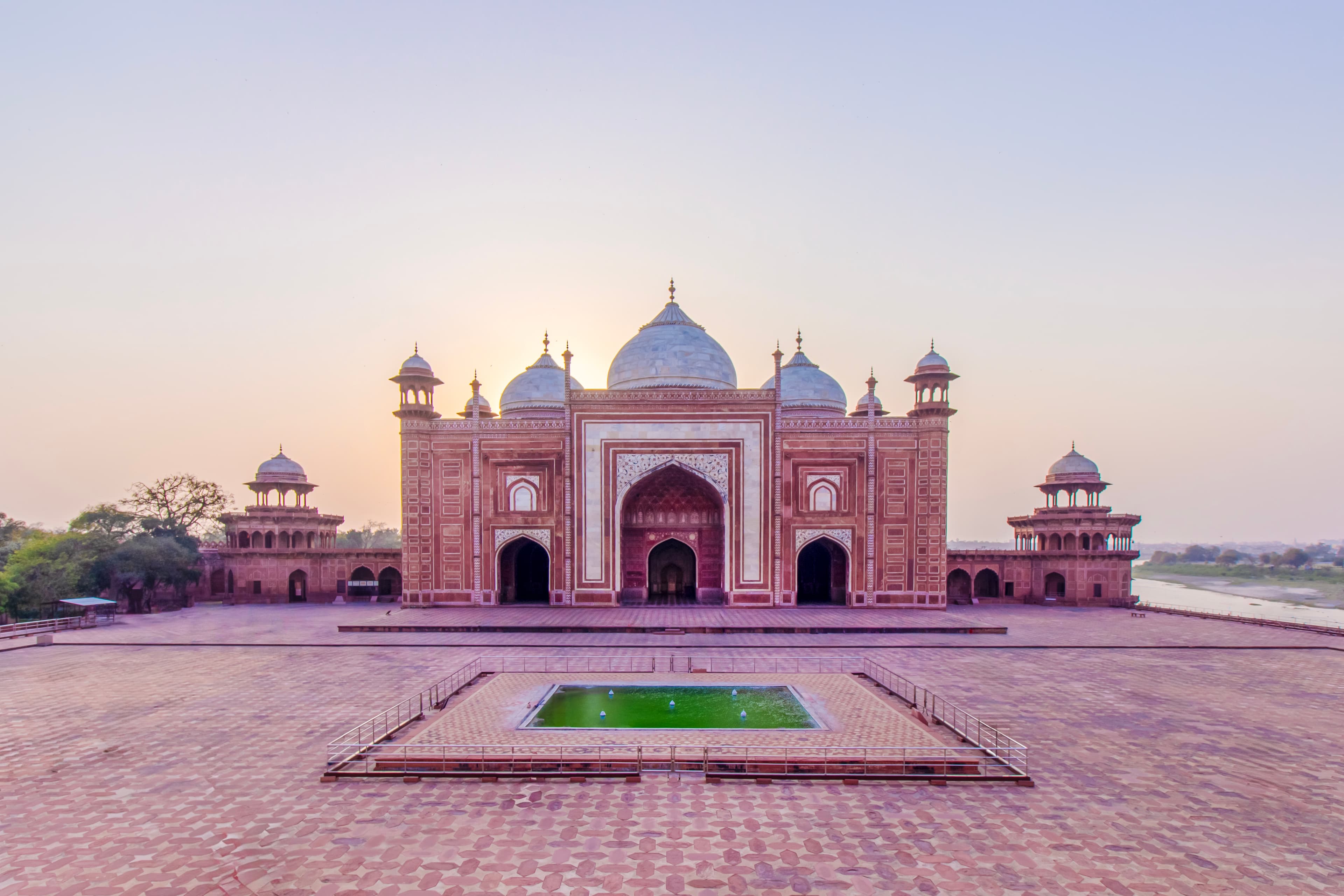 Sunset Glow on Jawab Masjid, Taj Mahal